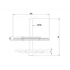 Multibrackets M VESA lauakinnitus Officeline läbiviigupesa alus must