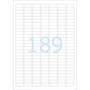 Isekleepuv printerisilt HERMA Labels A4 25,4x10 mm valge eriti tugev nakkuvus paber matt 4725 tk.
