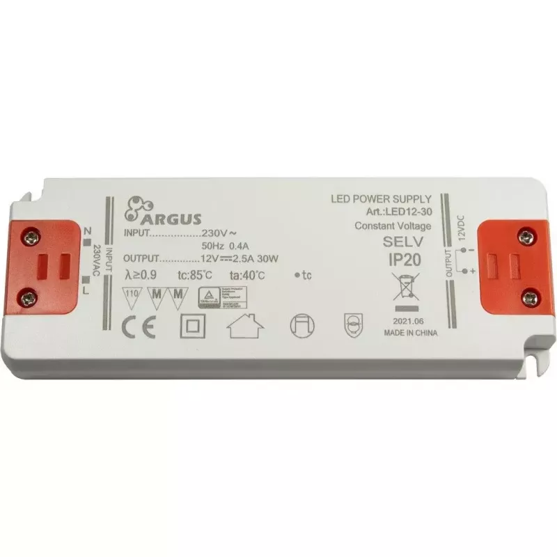 LED-draiver Inter-Tech LED12-30 30W IP20 100000h 207-253V