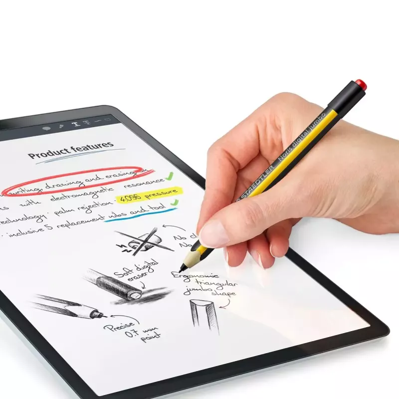 Puutepliiats Staedtler 180J 22-1 Must Kollane