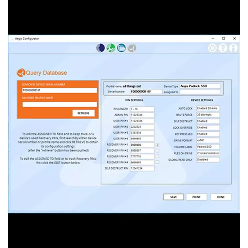 USB-jaotur Apricorn Aegis Configurator AP-CONFIG-KIT-EMEA