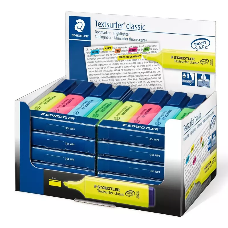 Marker Staedtler Textsurfer classic 364 Meislitera Sinine Roheline Roosa Kollane