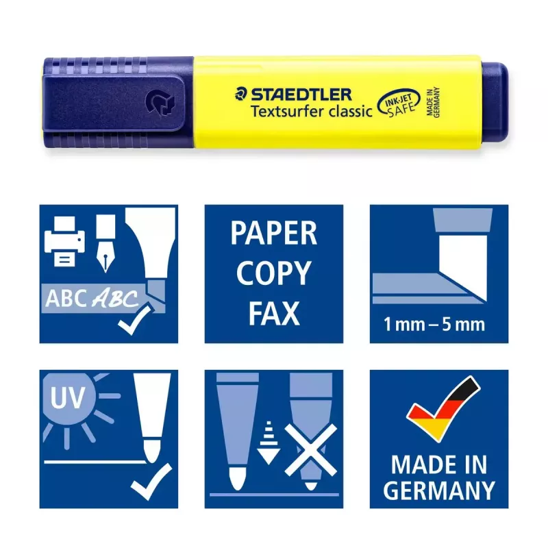 Marker Staedtler Textsurfer classic 364 Meislitera Sinine Roheline Roosa Kollane