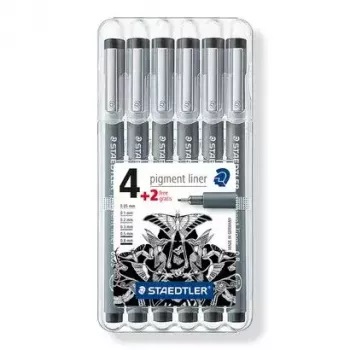 Fineliner Staedtler 308 SB6P Must 6 tk
