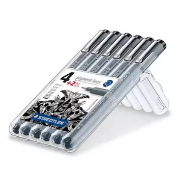 Fineliner Staedtler 308 SB6P Must 6 tk