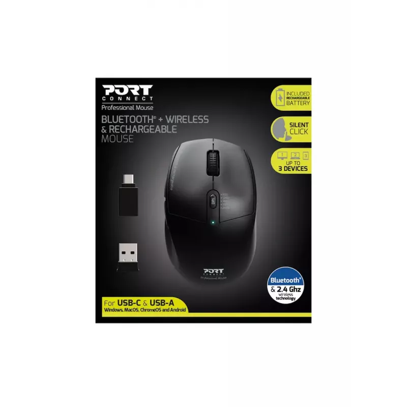 Port Designs 900715 RF juhtmevaba + Bluetooth hiir