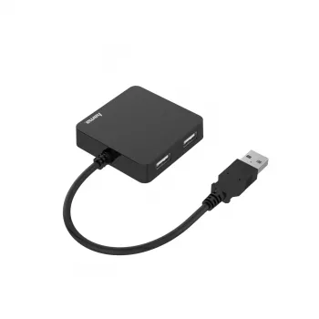 Hama 00200121 liidesejaotur USB 2.0 480 Mbit/s Must