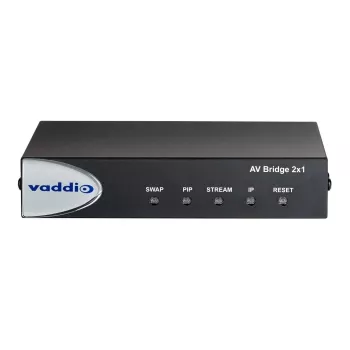 Vaddio AV Bridge 2x1, 1920 x 1080 pikslit, 60 kaadrit/s, Must, 0 - 40 °C, 20 - 80%, 480,8 mm