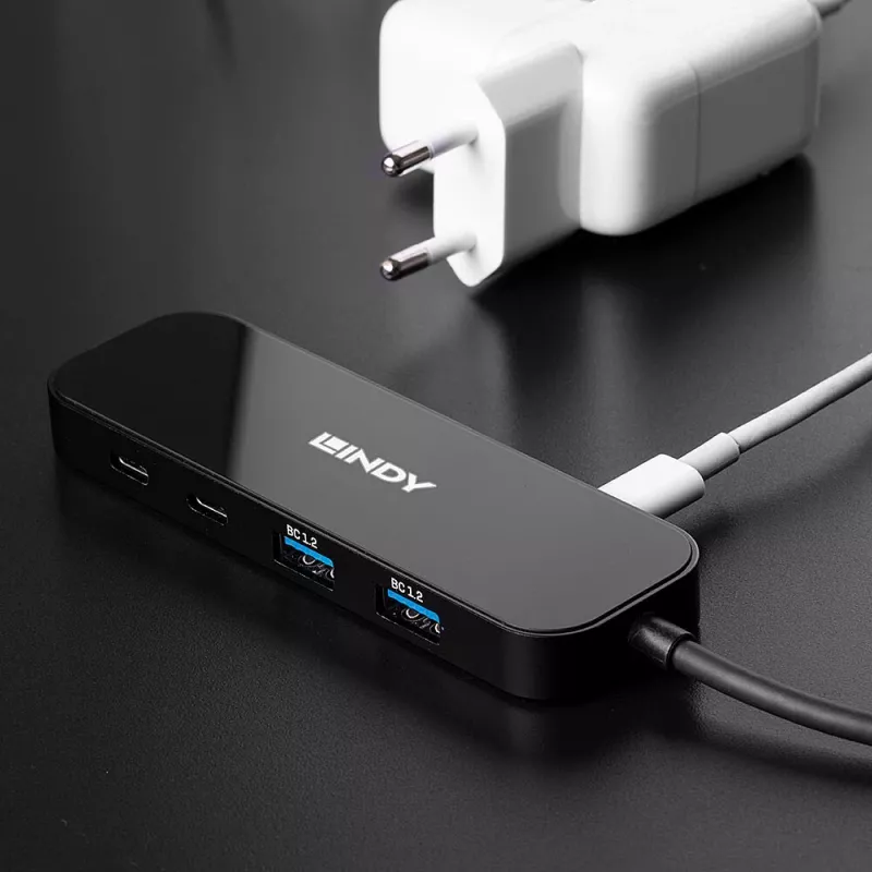 Lindy 43334 USB 3.2 Gen 1 Type-C jaotur, 4 porti