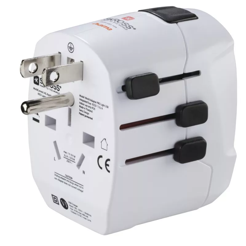 Hama World Travel Pro Light USB toiteadapter universaalne Valge