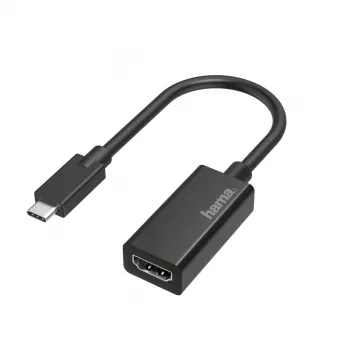 Hama 00200315 videokaabli adapter USB USB-C HDMI Must