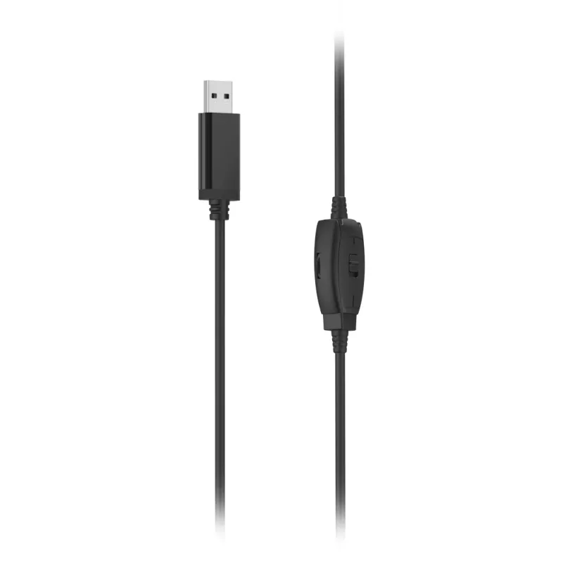 Hama HS-USB250 V2 Peakomplekt Juhtmega Peapael Kontor/Kõnekeskus USB Type-A Must
