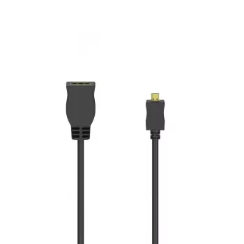Hama 00205168 HDMI-kaabel 0,1 m HDMI Type D (Micro) HDMI Type A (Standard) Must