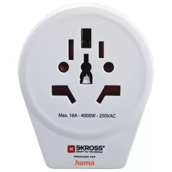 Hama World to Europe USB toiteadapter Universal Valge