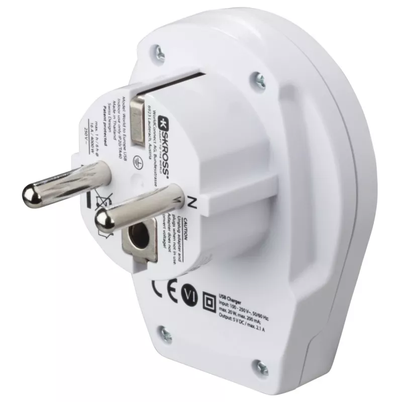 Hama World to Europe USB toiteadapter Universal Valge