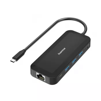 Hama 00300080 liidesejaotur USB USB-C 5000 Mbit/s Must