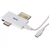 Hama USB 3.0 mitmekaardilugeja, SD/microSD/CF/MS, valge