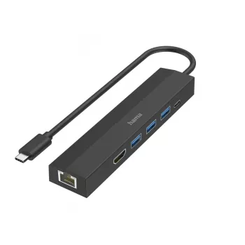 Hama 00200144 liidese jaotur USB 3.2 Gen 1 (3.1 Gen 1) USB-C 5000 Mbit/s Must