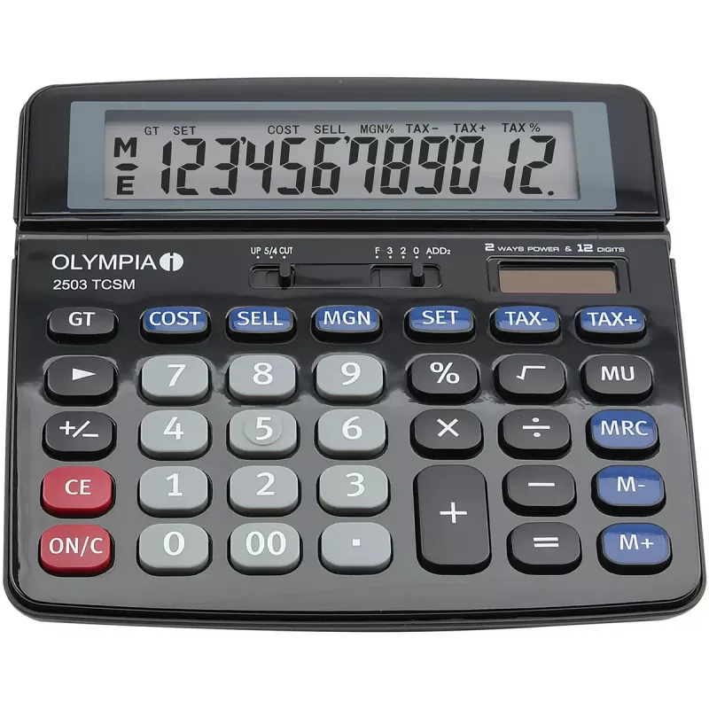 Lihtne kalkulaator Olympia 2502 lauaarvuti Must Sinine Hall