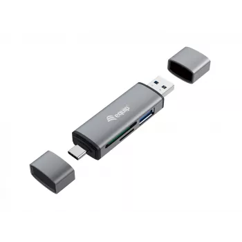 Equip kaardilugeja koos USB 3.0 jaoturi, OTG, MicroSD (TransFlash), MicroSDHC, SD, SDHC, hall, CE ja RoHS, USB 3.2 Gen 1 (3.1 Gen 1) Type-A/USB-C, 202 mm, 12 mm