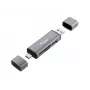 Equip kaardilugeja koos USB 3.0 jaoturi, OTG, MicroSD (TransFlash), MicroSDHC, SD, SDHC, hall, CE ja RoHS, USB 3.2 Gen 1 (3.1 Gen 1) Type-A/USB-C, 202 mm, 12 mm