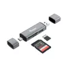 Equip kaardilugeja koos USB 3.0 jaoturi, OTG, MicroSD (TransFlash), MicroSDHC, SD, SDHC, hall, CE ja RoHS, USB 3.2 Gen 1 (3.1 Gen 1) Type-A/USB-C, 202 mm, 12 mm