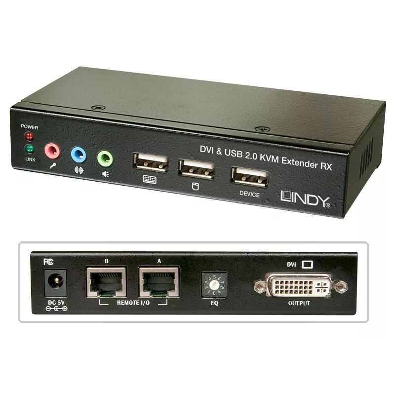 Lindy 39377 KVM-lüliti Must