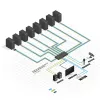 Lindy 8-pordiline DVI-I Single Link, USB 2.0 ja audio KVM-lüliti Pro