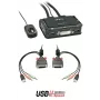 Lindy 2-pordiline DVI-D Single Link, USB 2.0 ja heli KVM-lüliti Compact