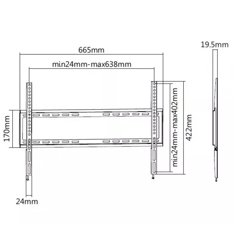Equip 650333 37–75-tolline fikseeritud TV-seinakinnitus