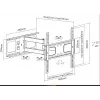 Equip 32 inch-55 inch liigendiga teleri seinakinnitusklamber, 200 x 200 mm, 400 x 400 mm, -20 - 10°, -90 - 90°, teras, must