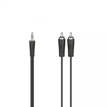 Hama 00205109 helikaabel 0,75 m 3,5 mm 2 x RCA Must