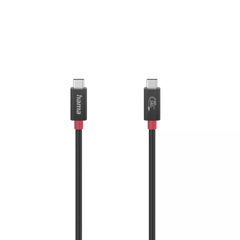 Hama 00200779 USB-kaabel USB4 Gen 3x2 1 m USB C Must