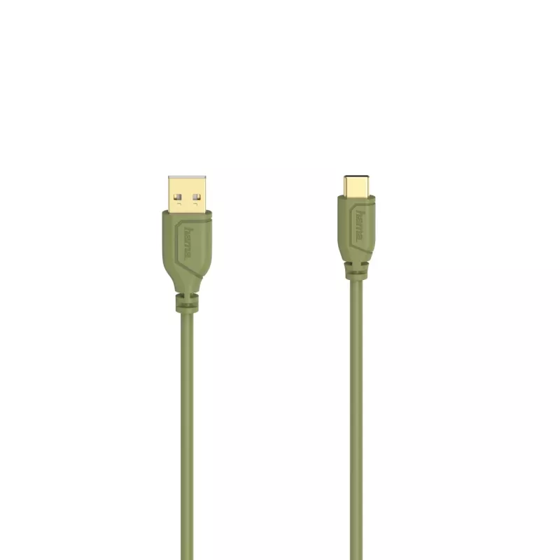 Hama Flexi-õhuke USB-kaabel USB 2.0 0,75 m USB C USB A roheline