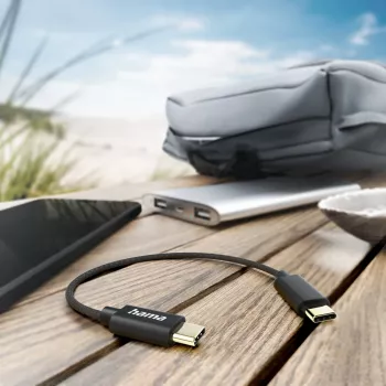 Hama 00201604 USB-kaabel USB 2.0 0,2 m USB C Must