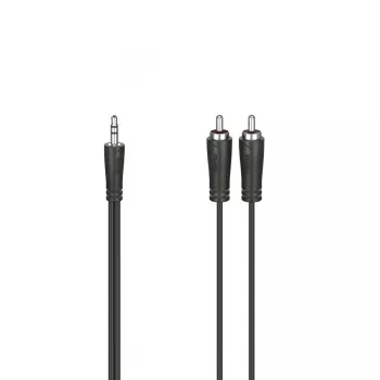 Hama 00205111 helikaabel 3 m 3,5 mm 2 x RCA Must