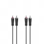 Hama 00205257 helikaabel 1,5 m 2 x RCA Must