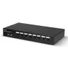Lindy 8-pordiline DisplayPort 1.2, USB 2.0 ja heli KVM-lüliti, 3840 x 2160 pikslit, 4K Ultra HD, riiulipaigaldus, 1U, must