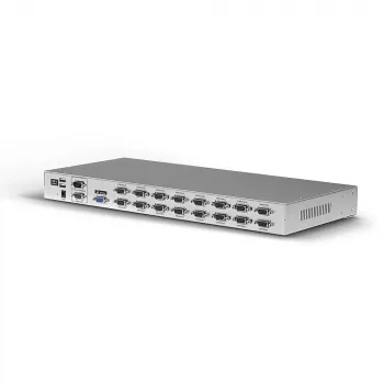 Lindy 16 pordiga VGA ja USB Combo KVM-lüliti, raami paigaldatav, hõbedane