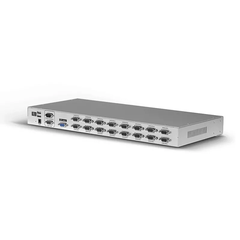 Lindy 16 pordiga VGA ja USB Combo KVM-lüliti, raami paigaldatav, hõbedane