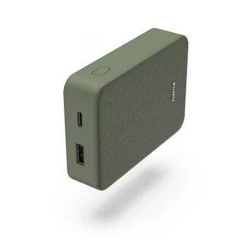 Hama Colour 10 akupank, 10000 mAh, 2 väljundit: USB-C, USB-A, roheline
