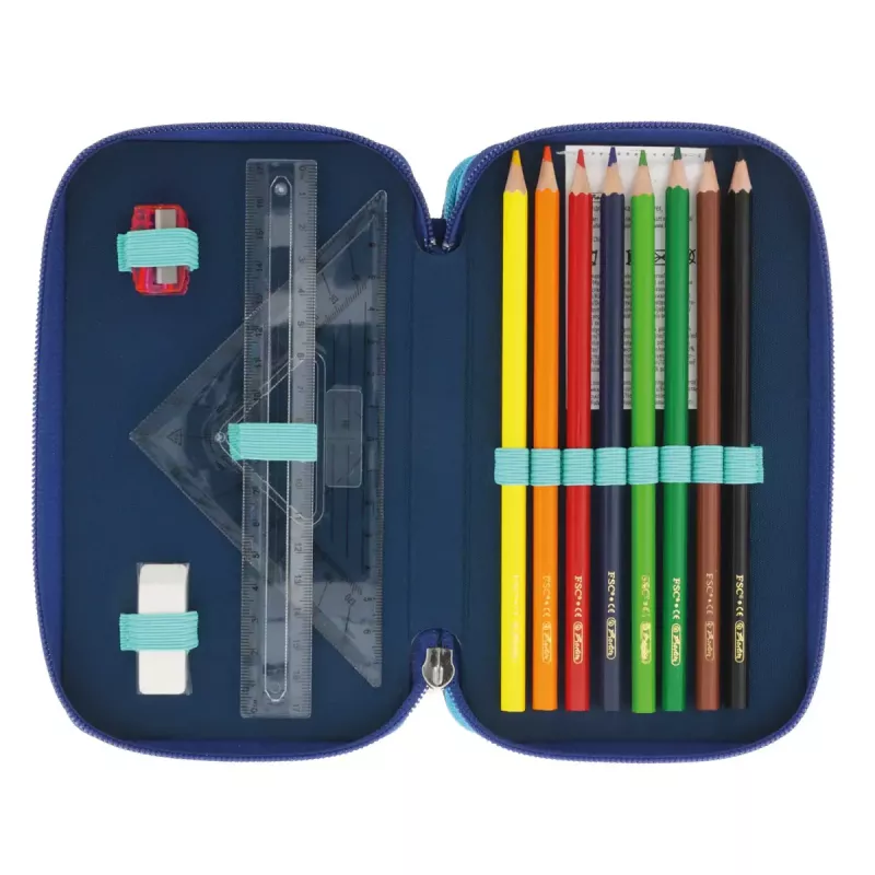 Herlitz TriCase Dip Dye 31 tk sinine türkiis polüester 190x115x70 mm