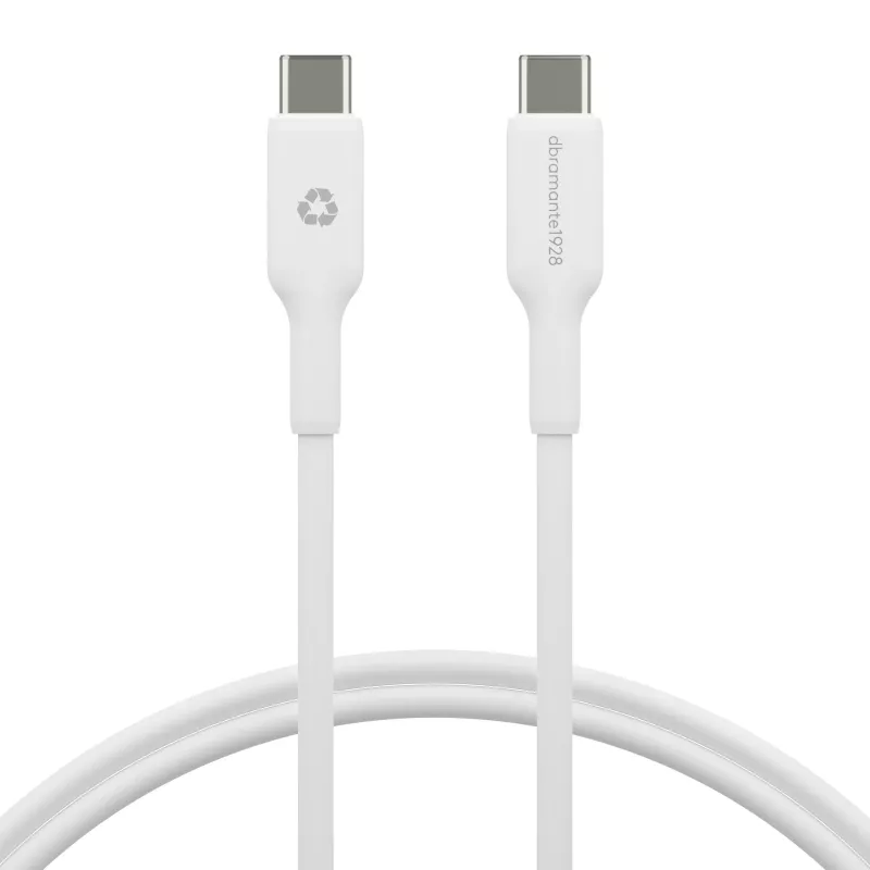 USB-C kuni USB-C kaabel 1 m d bramante re-charge — USB 2.0, valge