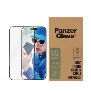 PanzerGlass ® ekraanikaitse iPhone 16 Pro | Ultra-Wide Fit | HULGIPAKEND