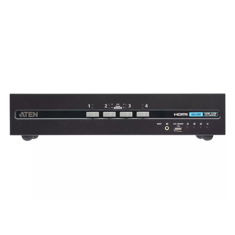 ATEN 4-pordiline USB HDMI kahe kuvariga turvaline KVM-lüliti CAC-iga (4 arvutit, 4K UHD 3840×2160)