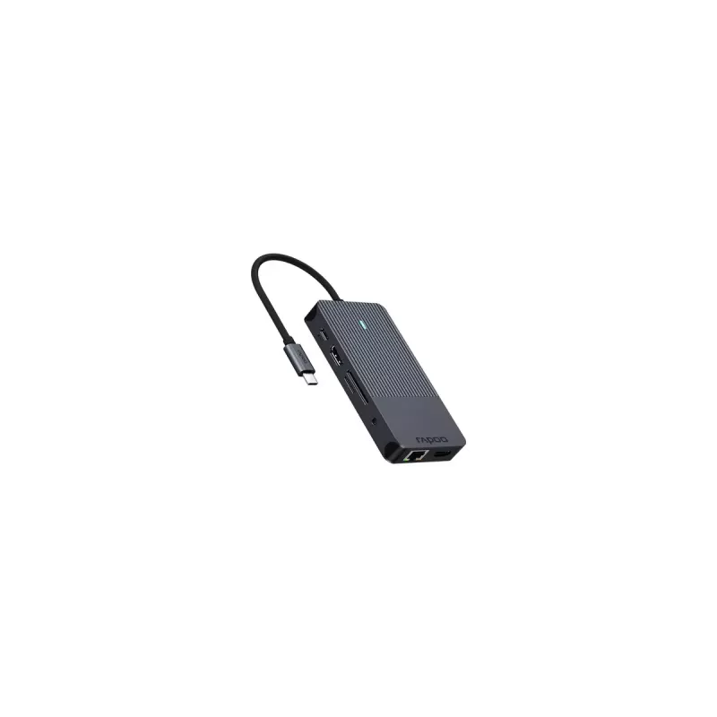 Rapoo UCM-2005 liidesekaarte/adapter 3,5 mm DisplayPort HDMI RJ-45 USB 3.2 Gen 1 USB USB-C