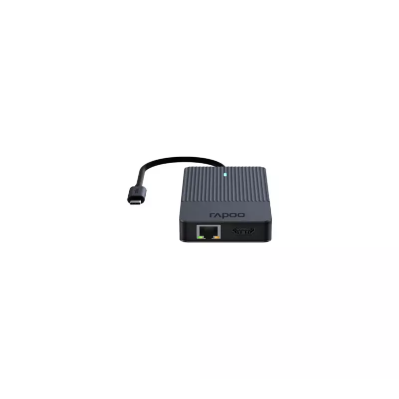 Rapoo UCM-2005 liidesekaarte/adapter 3,5 mm DisplayPort HDMI RJ-45 USB 3.2 Gen 1 USB USB-C