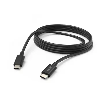 Hama laadimiskaabel, USB-C - USB-C, 3 m, must