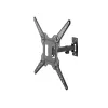 Equip 23 tolli kuni 55 tolli täisliigutusega teleri seinakinnitusklamber, 100 x 100 mm, 400 x 400 mm, -8 - 5°, -90 - 90°, roostevaba teras, must