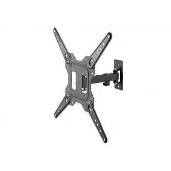 Equip 23 tolli kuni 55 tolli täisliigutusega teleri seinakinnitusklamber, 100 x 100 mm, 400 x 400 mm, -8 - 5°, -90 - 90°, roostevaba teras, must